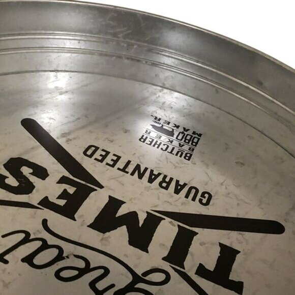 Open Road Brands Butcher Baker BBQ Maker Galvanized Tin Serving Trey NWOT - Picture 10 of 12